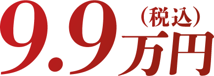 9.9万円（税込）